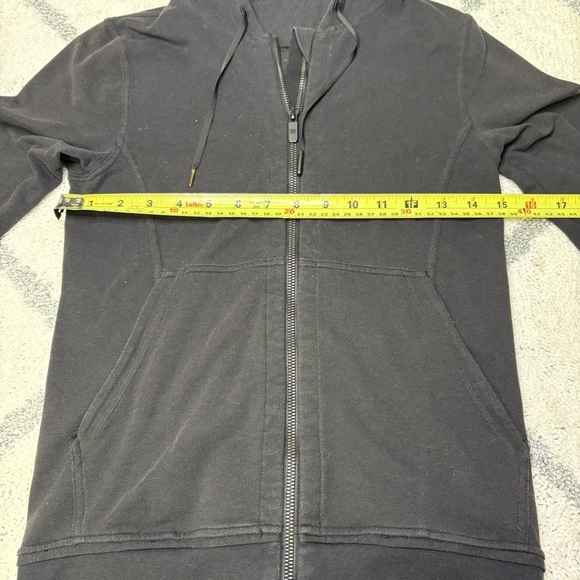Lululemon Womens 2 Press Pause Black Full Zip Hooded Jacket Stretch French Terry - Picture 7 of 9